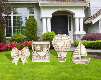 Baby Shower, Neutral Color, Baby Birthday Party, Birthday Party, Baby Party Cutouts, Baby Shower Decorations