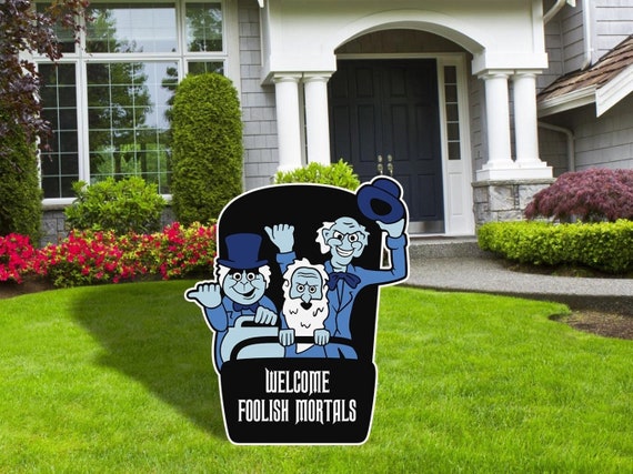 Haunted Mansion, Hitchhiking Ghosts, Cutouts, Outdoor Decoration, Halloween, Party Decor, Halloween Party Decor, Yard Art, Yard Sign