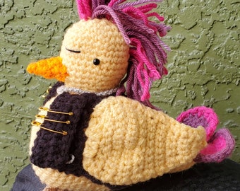 Punk Duck Crochet Amigurumi Pattern