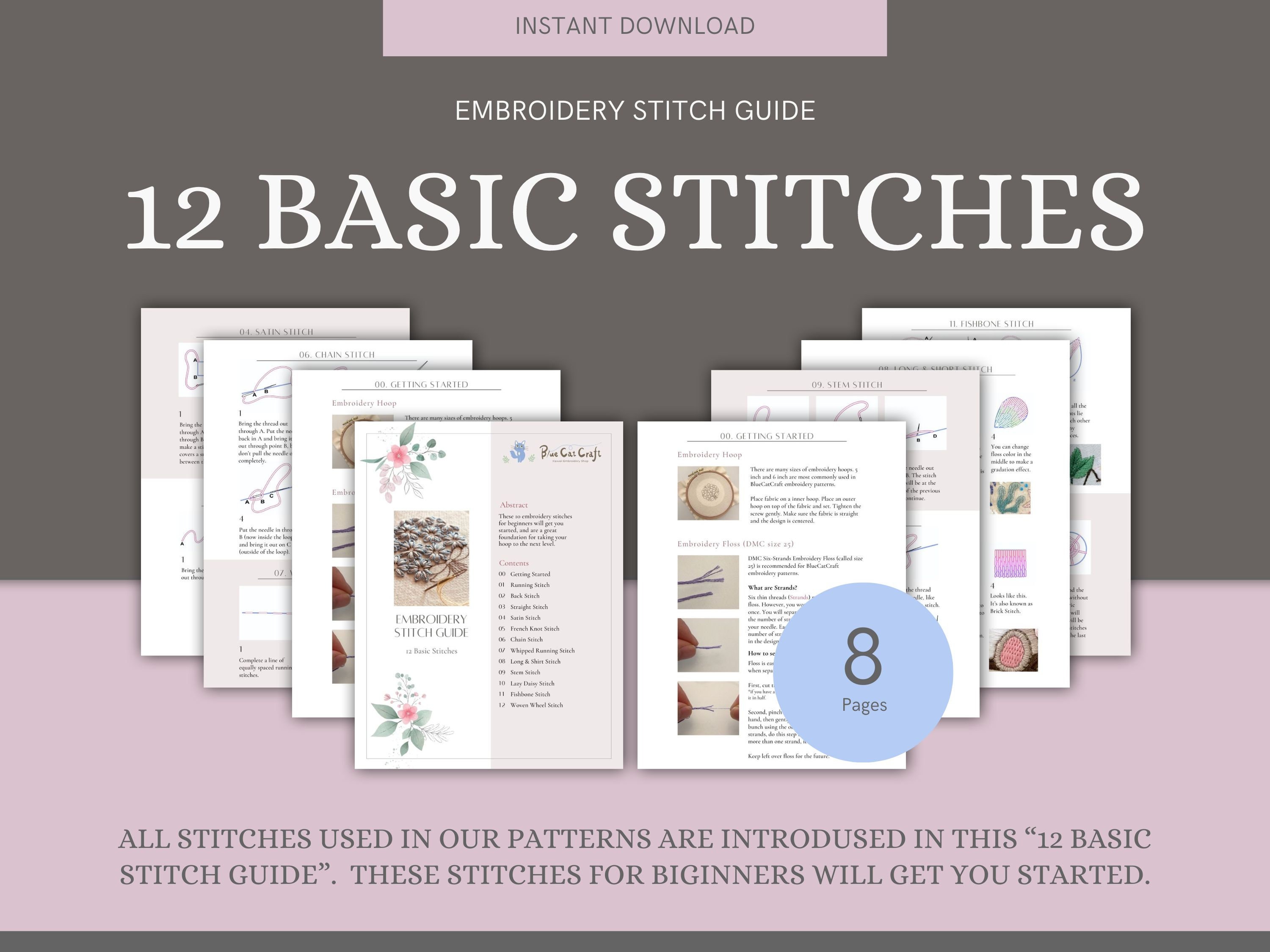 刺しゅう図案「シャチと夏」PDFダウンロード専用 英語版 可愛いシャチ