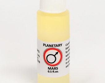Aceite de Marte. Aceite ritual planetario. 14 ml. Mezcla de espíritu guerrero para motivación, manifestación y magia de fuego.