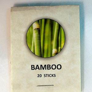 Bamboo, 10.5&quot; Charcoal Incense Sticks, 20 Pack