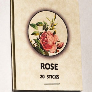 Rose, 10.5&quot; Charcoal Incense Sticks, 20 Pack