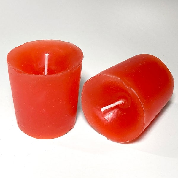 Orange Votive Candle, Unscented, Paraffin