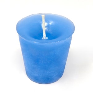 Light Blue Votive Candle, Unscented, Paraffin