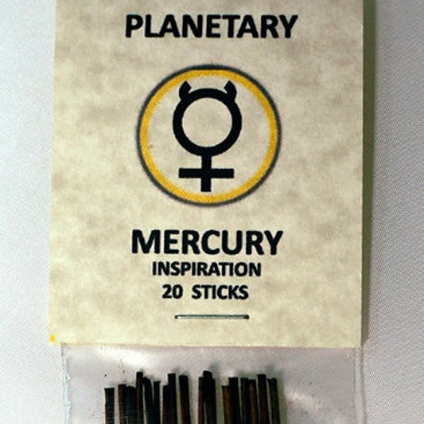 Mercury, 10.5" Charcoal Incense Sticks, 20 Pack
