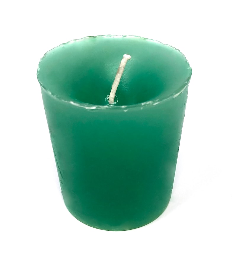 Dark Green Votive Candle Unscented Paraffin Etsy