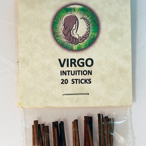 Virgo, 10.5&quot; Charcoal Incense Sticks, 20 Packs