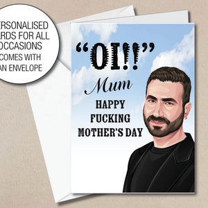Roy personalisierte Mutter-Tageskarte | Lustig Rude Vaters Karte Mum Mam Mummy Nan Stiefmutter Mom 253