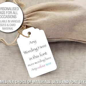 Personalisierte kleine Geschenkanhänger | Benutzerdefinierte Hochzeit Gunsten Anhänger | Beerdigung Geschenkanhänger mit Schnur Mini Danke-Etiketten-Flaschenanhänger 160