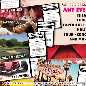 Weihnachten personalisierte Theaterkarte | Event-Eintritt | Karte | zeigen Überraschungsgutschein | Musik-Karte | Souvenir-Karte | Konzertreise 12