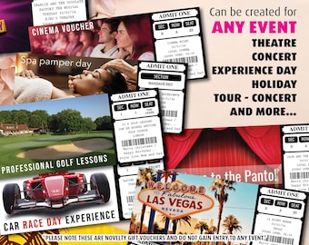 Weihnachten personalisierte Theaterkarte | Event-Eintritt | Karte | zeigen Überraschungsgutschein | Musik-Karte | Souvenir-Karte | Konzertreise 12