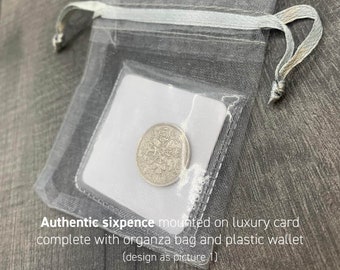 花嫁への幸運のシルバー6ペンスギフト - 何か古いもの、何か青いもの