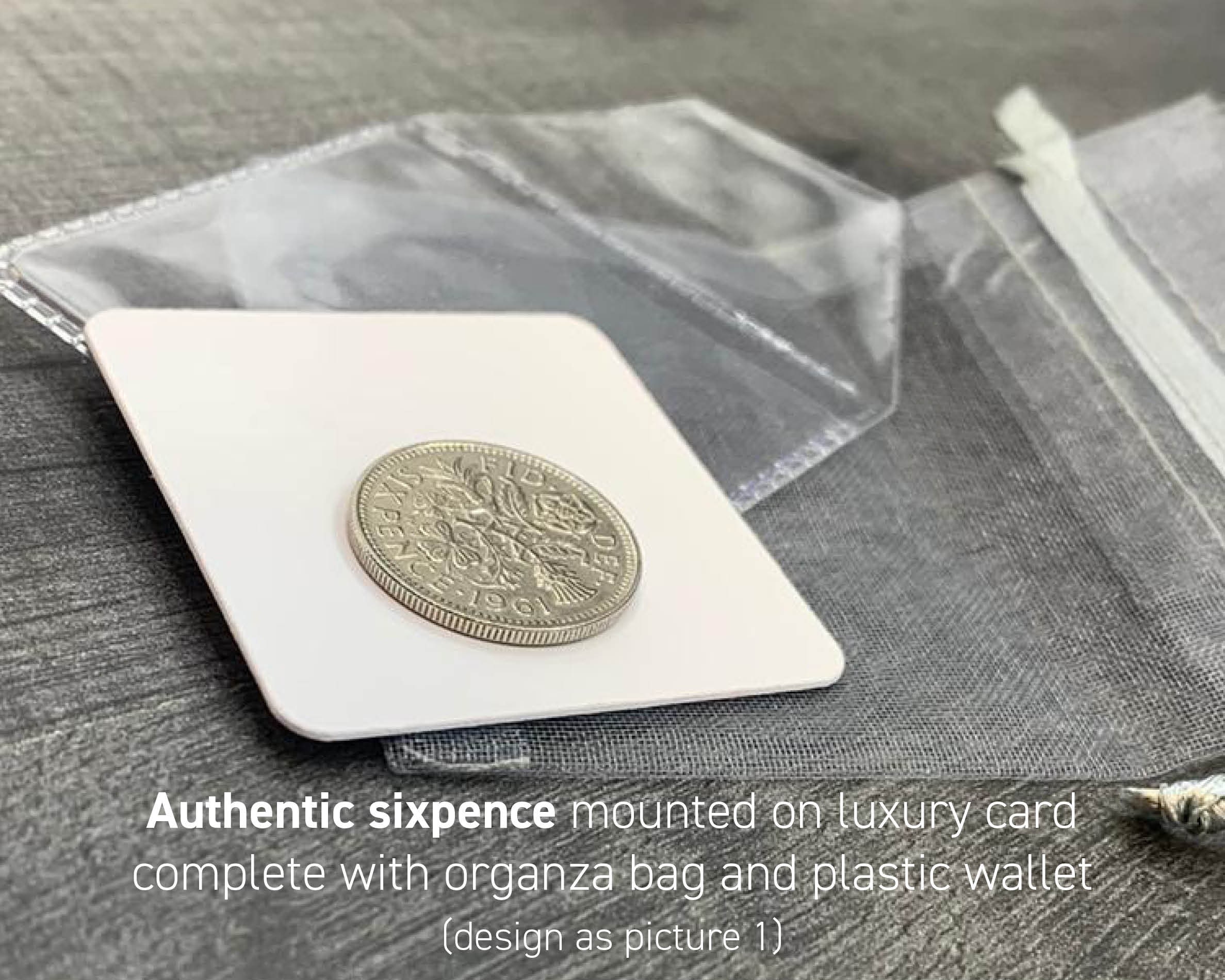 花嫁への幸運のシルバー6ペンスギフト - 何か古いもの、何か青いもの