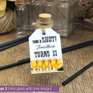 18º ou 21º aniversário, Take a Shot, qualquer nome, lembrancinhas. Etiquetas personalizadas com garrafa de shot de 20ml, presente de aniversário, kit faça você mesmo, 21 anos, 235