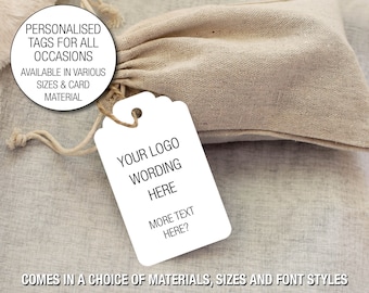 Personalised Logo Business Tags | Shaped Custom Swing Tags | Shop Name Tags | Logo Tags | Wedding Business Tags | Small Business Tags 048