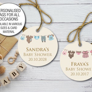 Etichette personalizzate per baby shower, etichette circolari, bandierine per rivelazione del sesso, etichette per vestitini da neonato, etichette regalo per bottiglie di vino, bambino e bambina 58