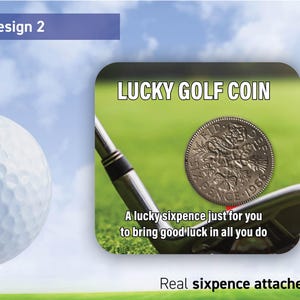 Personalisierte Weihnachtsgeschenk für Golf Lucky Sixpence Münze Golf Geschenk 60. Geburtstagsgeschenk für Mann Bruder Vater Frau Neuheit Geschenk Sohn 43