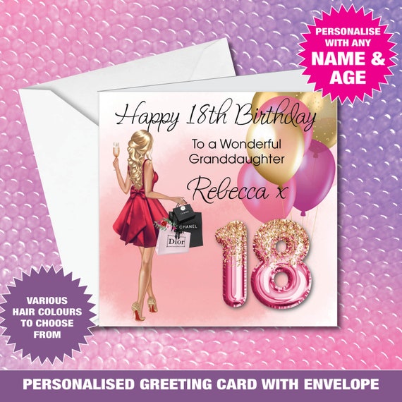 Biglietto di auguri di compleanno personalizzato fatto a mano per 18, 21, 30, 40 anni, sorella, amica, figlia, mamma, zia, cugina - Italia