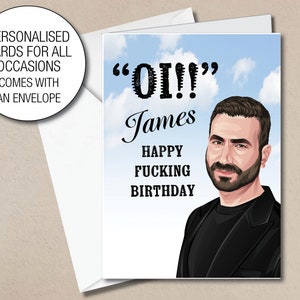 Carte d'anniversaire personnalisée Roy Kent | Carte d'anniversaire drôle et grossière 253
