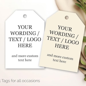 Etichette regalo personalizzate, etichette sospese con qualsiasi testo, per qualsiasi evento, matrimonio, compleanno, funerale, azienda, candele di cera di malto, bomboniere personalizzate 134