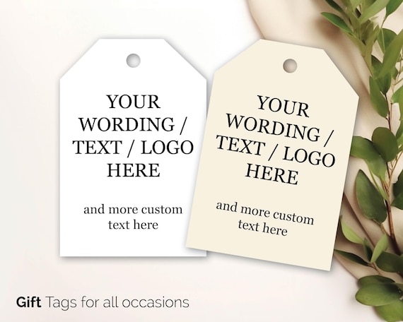 Custom personalised Gift tags, swing tag hang tags any wording any event wedding birthday funeral business wax malt candle favour custom 134