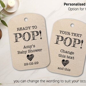 Etichette regalo personalizzate per baby shower, candele pronte per essere appese, nome del bambino per confezioni e regali, etichetta oscillante, regalo per la futura mamma 129