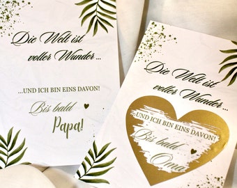 Schwangerschaft verkünden Rubbelkarte Babyshower Überraschung Verkündungskarte Du wirst Papa Oma