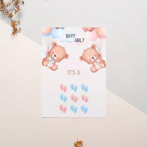 Rubbelkarte It‘s a Boy Girl Geschlecht verraten Geschenkidee Überraschung Shower Party Baby Party Gender Reveal
