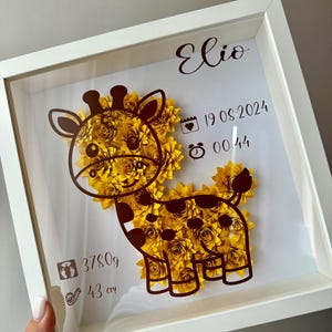 Picture frame baby children gift gift ideas birthday birth gift flowers giraffe