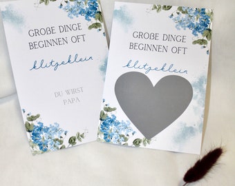 Schwangerschaft verkünden Rubbelkarte Babyshower Überraschung Verkündungskarte Du wirst Papa