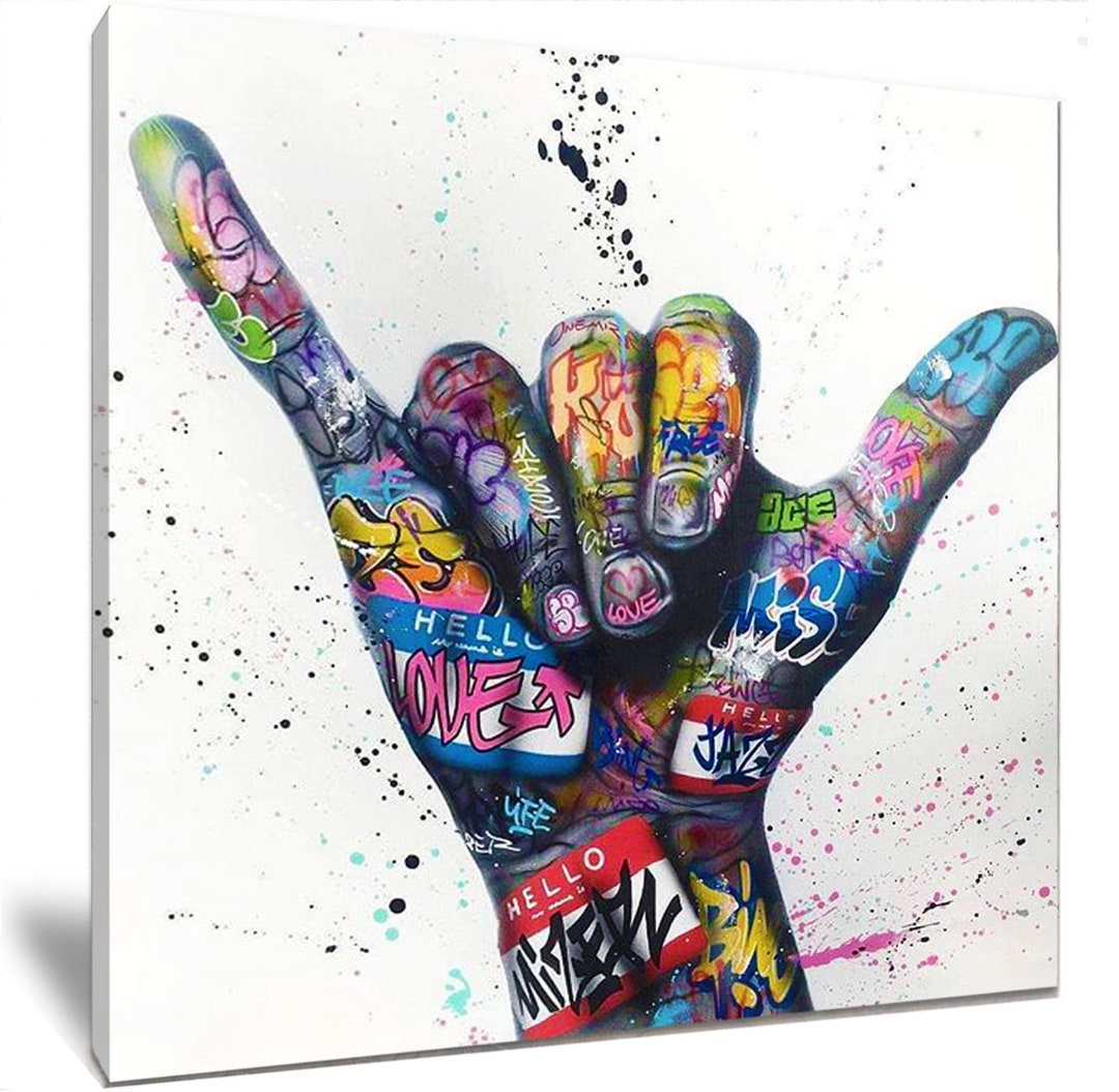 Rocker Graffiti Art HD Framed Canvas Wall Art Picture Print - Etsy UK