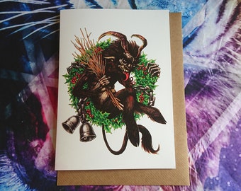 Creepy Krampus Christmas Card - A5