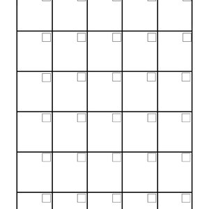 Printable Calendar Five Day Blank Template Digital Download - Etsy