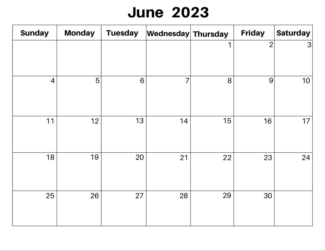 June 2023 Calendar Digital Download PDF - Etsy Canada