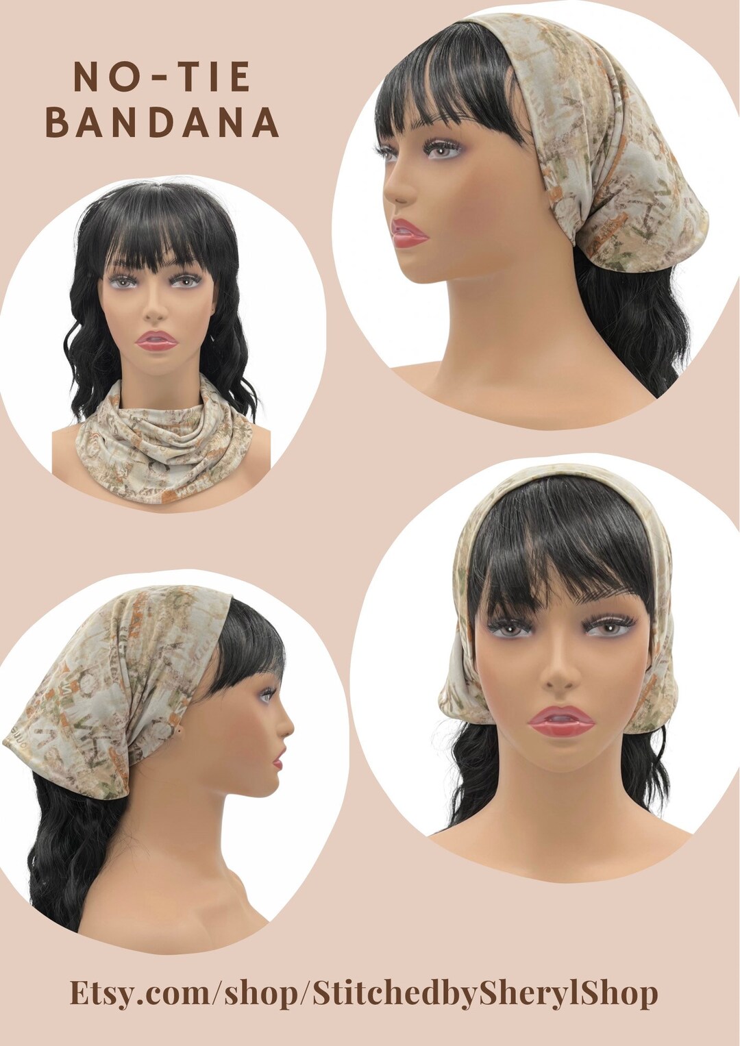 Hazel Olive Scrambled Letters Notie Pullon Bandana Etsy