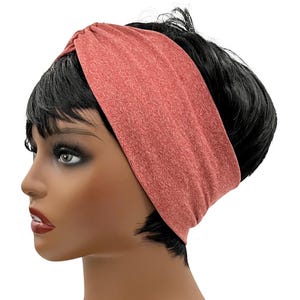 Brick Knotted Headband, Boho Headband for Exercise & Yoga, Turban Headband