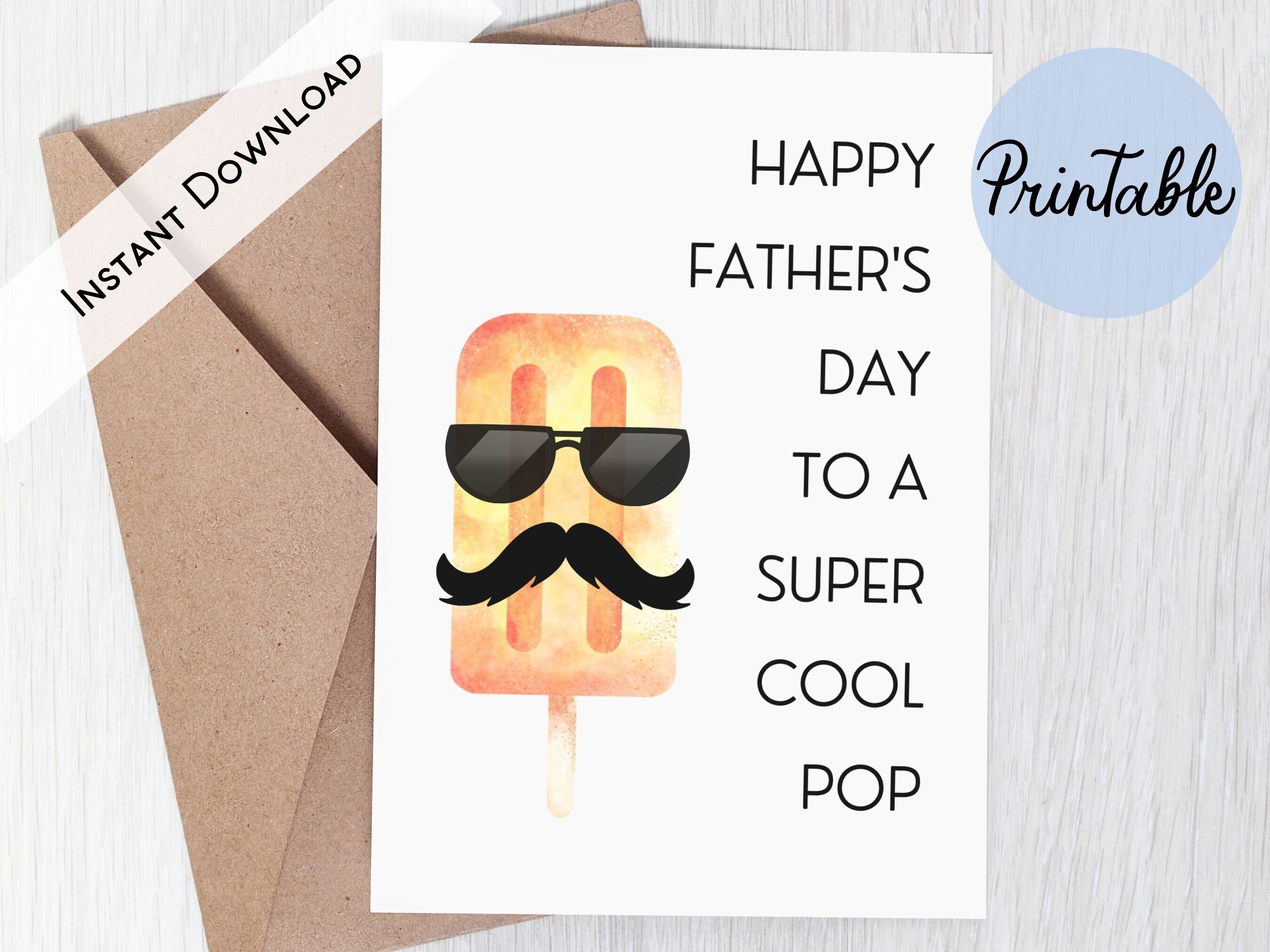 Funny Father's Day Card for Pop, Happy Father's Day to a Super Cool Pop ...