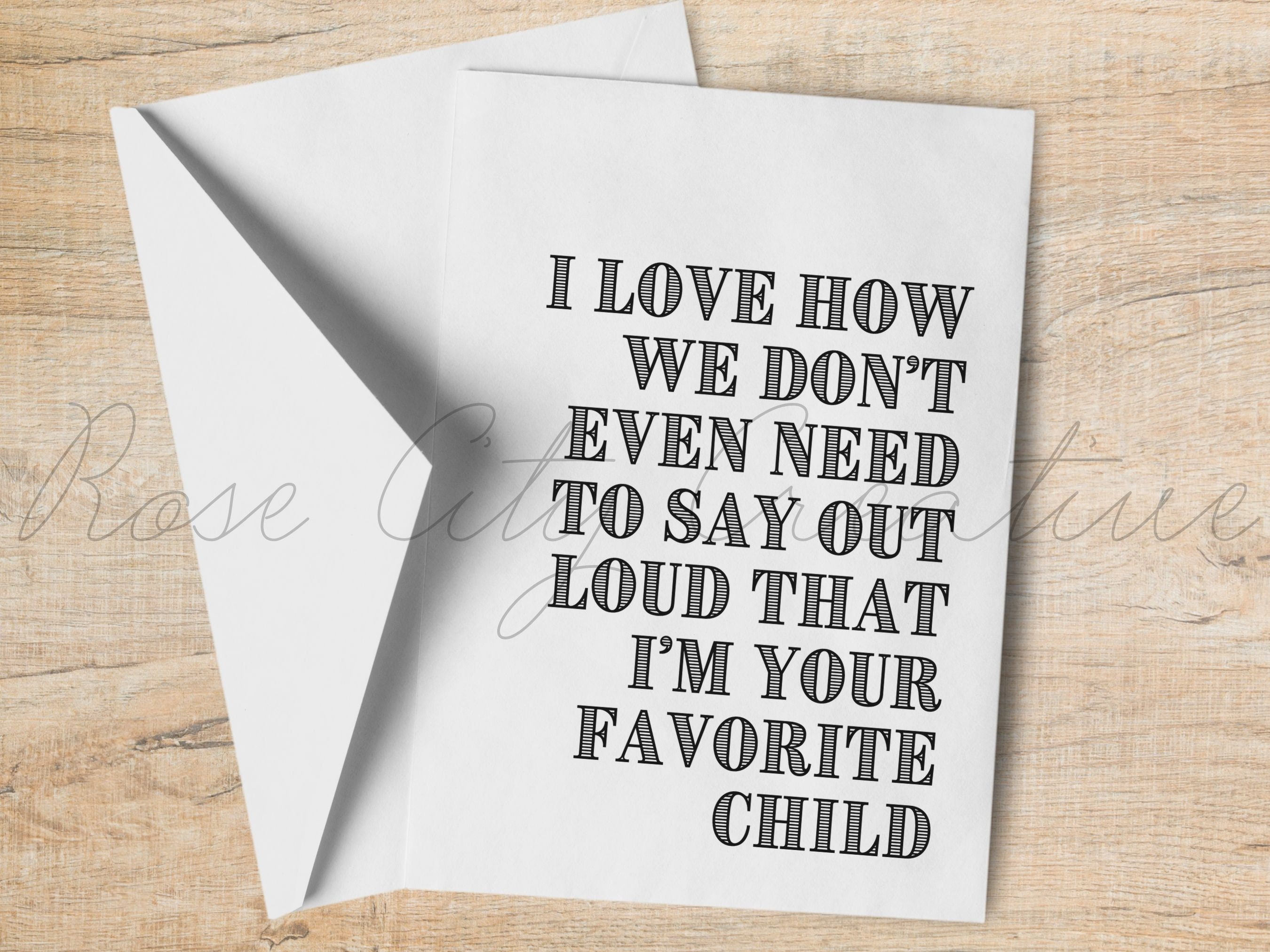 Funny Father's Day Card, Printable Card, Card From Favorite Child ...