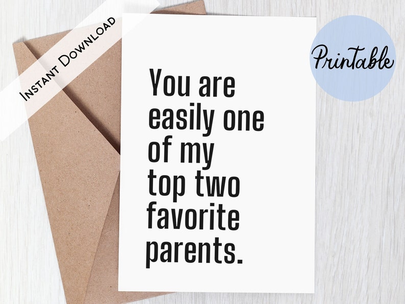 Funny Father's Day Card, Printable Card, Funny Card for Dad, You're One ...