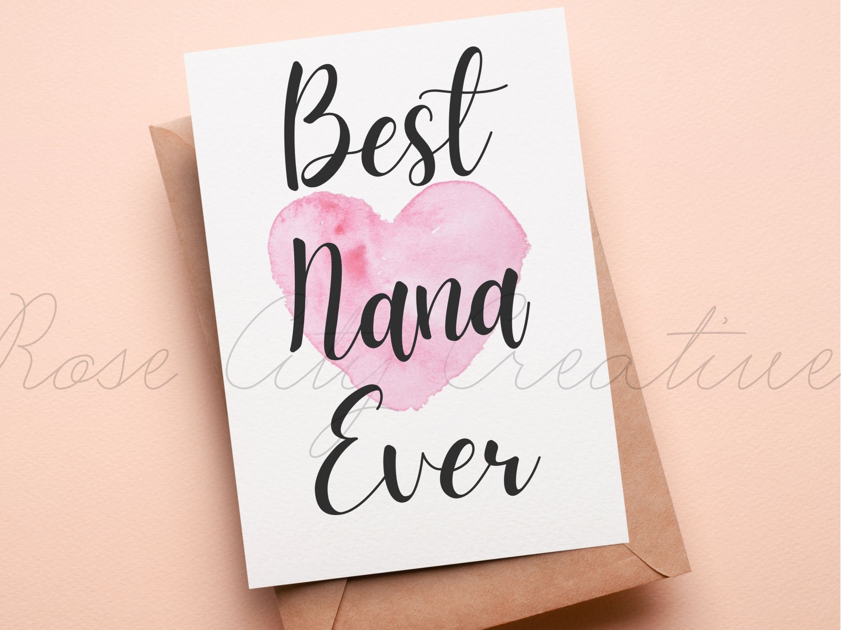 Printable Mother's Day Card for Grandma, Best Nana Ever, Happy Mother's ...