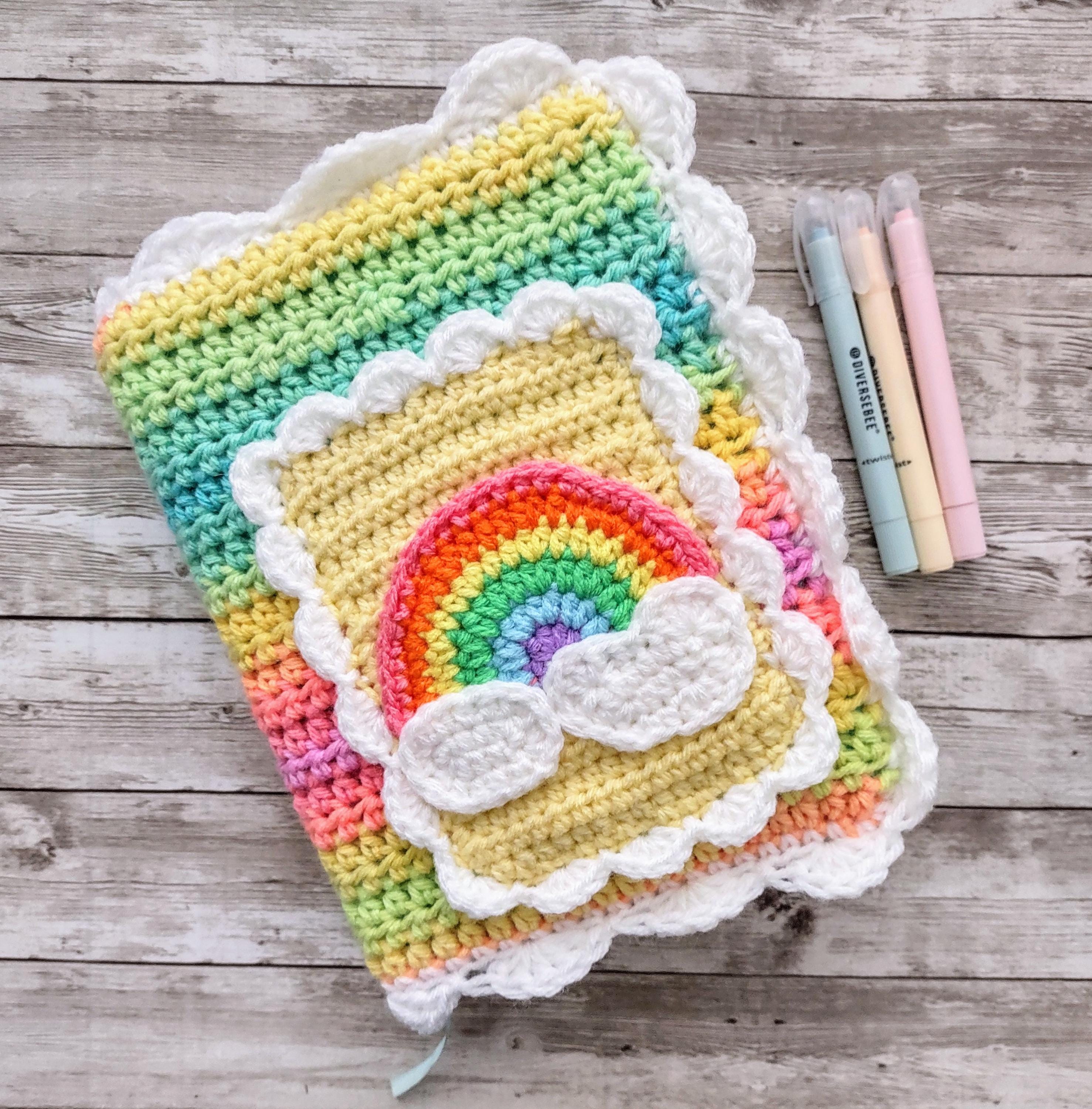 Crochet Bible Cover with Rainbow Pocket Made to Order  Book Cover for Jesus Freak Handmade Christian Gift for Women Custom Order