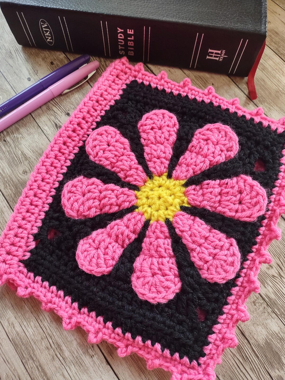 Rachel Pink Floral Bible Cover main image 0