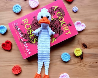 Crochet Duck Bookmark: Funny Book Lover Gift