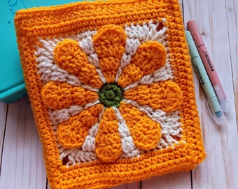 Crochet Bible Cover Gift for Her Flower Power Book Cover for Jesus Freak Christian Mothers Day Gift for Her 60's Jesus Revolution