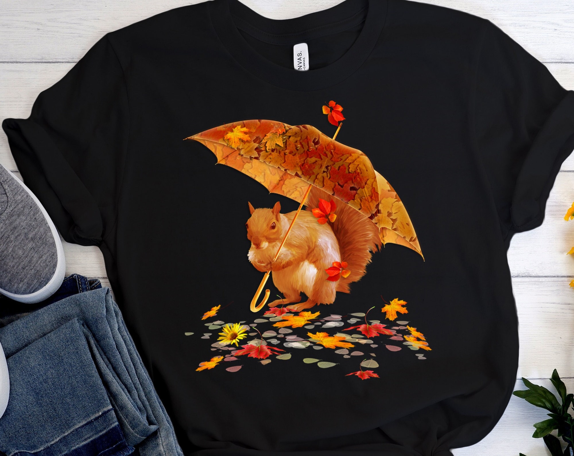 Discover Herbst Umrella Willkommen Herbst, Herbst Liebhaber T-Shirt