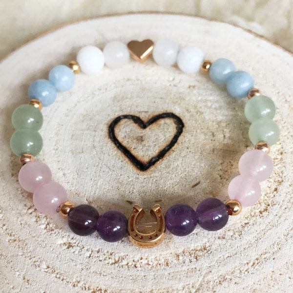 Pulsera mágica pulsera de piedra curativa para niños escolares coraje y concentración | Regalo inicio de clases, inicio de clases.