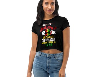 JuneTeenth Crop Tee