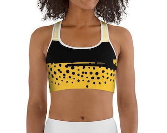 Geel/Zwart Sport bh