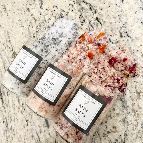 Ritual Bath Salts With Pure Essential Oil and Healing Crystal Etsy UK